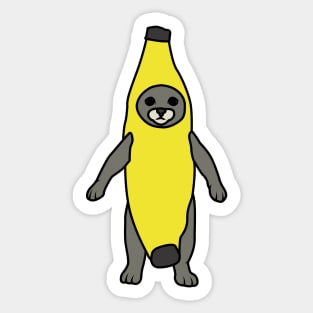 Cute Cat With Banana Costume Sticker